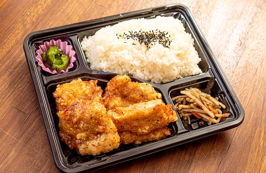 アヒージョから揚げ弁当
